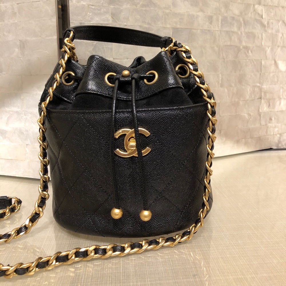 Chanel drawstring bucket bag